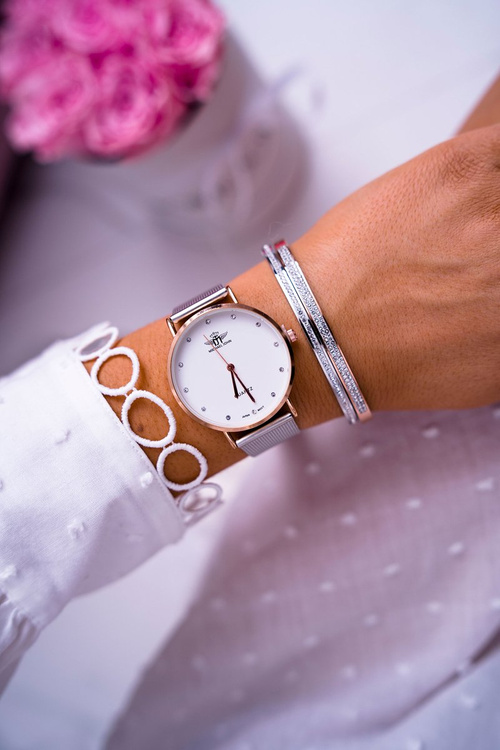 Damski Zegarek Michael John Srebrny Dimaha