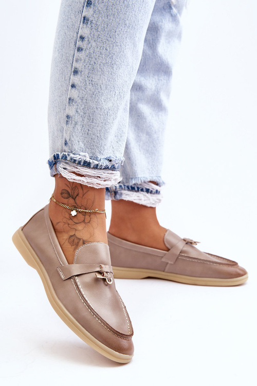 Klasyczne Mokasyny Damskie Szare Cortez