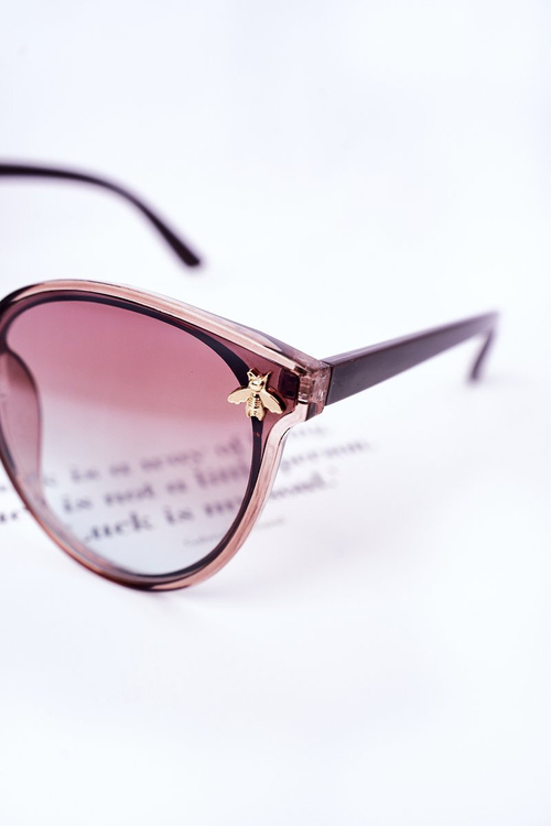 Okulary Przeciwsłoneczne Z Muchą Brązowe Ombre