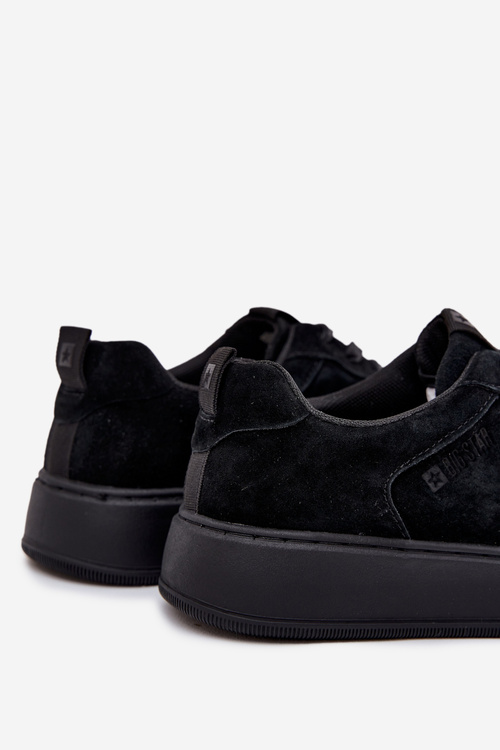 Męskie Sneakersy Na Platformie Zamszowe Big Star OO174012 Czarne