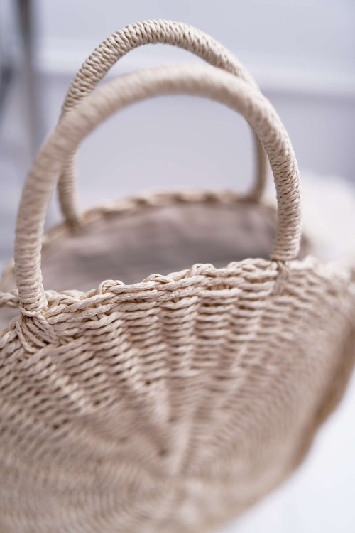 Damska Torebka Pleciona Octario Beżowa