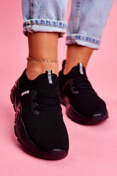 Damskie Sportowe Obuwie Big Star Czarne FF274955