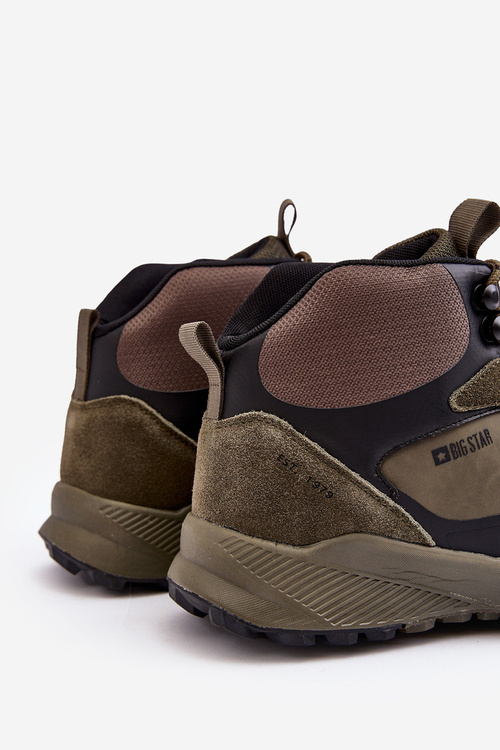 Męskie Buty Trekkingowe Ocieplane Zielone Big Star MM174333
