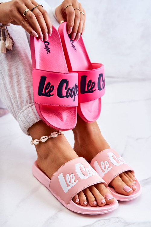 Damskie Klapki Lee Cooper LCW-22-42-1000 Neonowy Róż