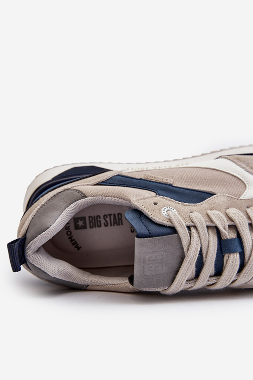 Sneakersy Męskie Memory Foam System Big Star NN174348 Szare