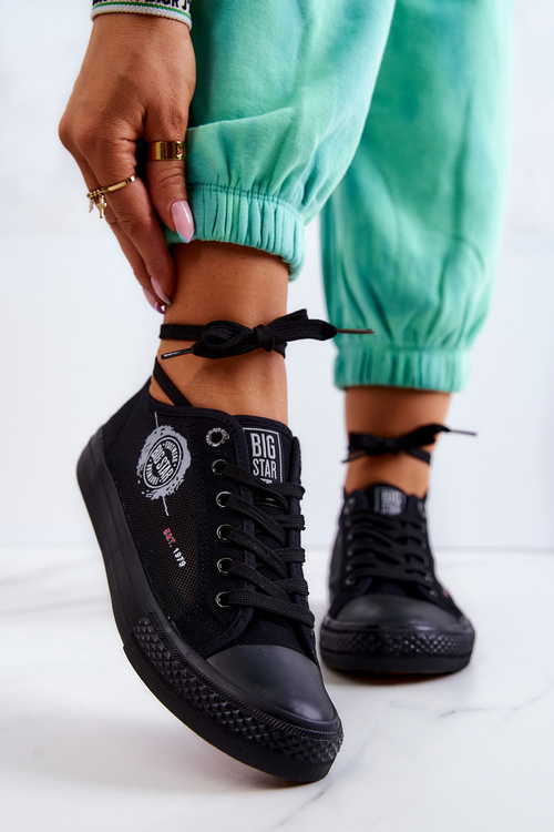 Damskie Tenisówki Trampki BIG STAR JJ274A256 Czarne