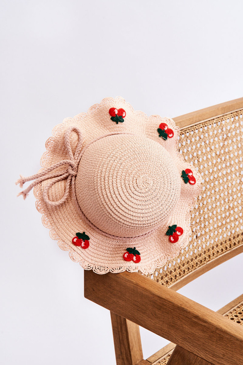 Dziecięcy Kapelusz Z Wisienkami Różowy