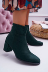 Botki Damskie Na Obcasie Sergio Leone Zielone BT522