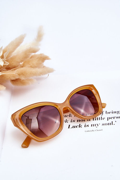 Damskie Okulary Przeciwsłoneczne Z Napisami M2404 Pomarańczowe