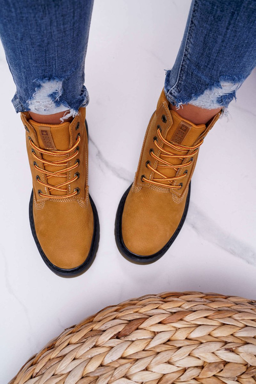 Damskie Botki Trapery Big Star Camel EE274013