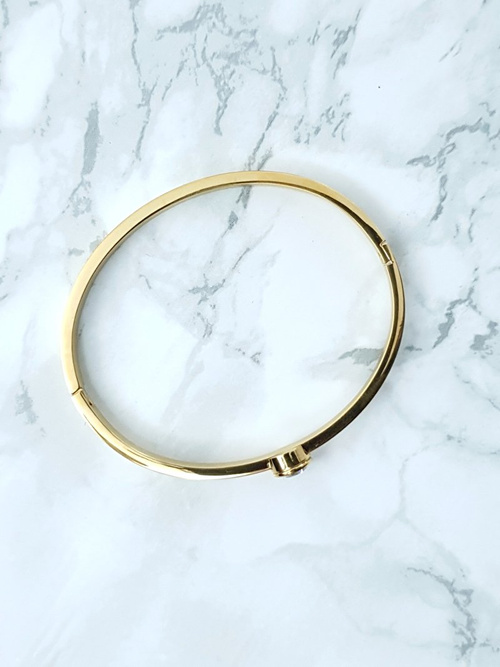 Damska Bransoleta Stalowa Z Cyrkonią Złota Gemma