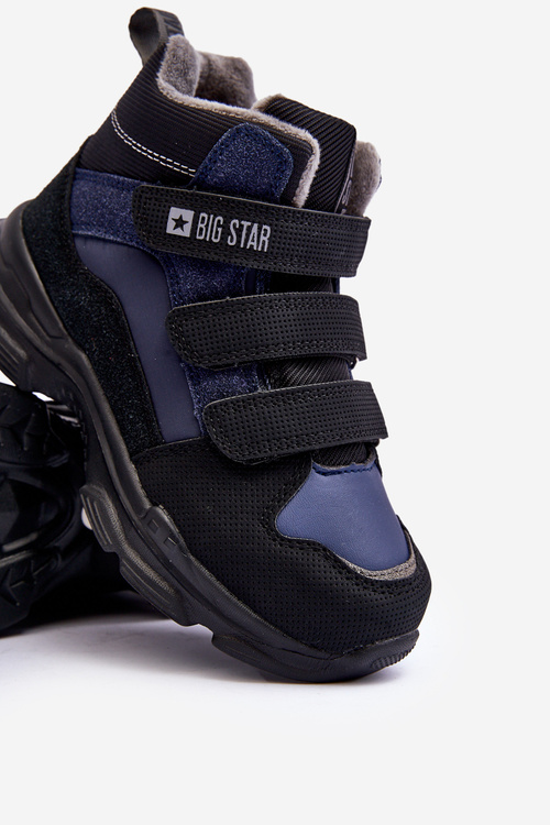 Dziecięce Śniegowce Trapery Ocieplane Granatowe Big Star MM374172