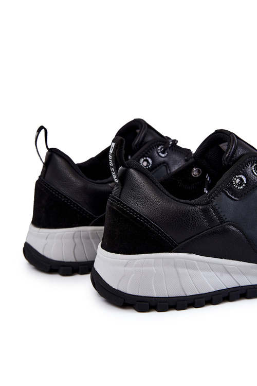 Męskie Klasyczne Buty Sportowe Memory Foam Big Star KK174270 Czarne