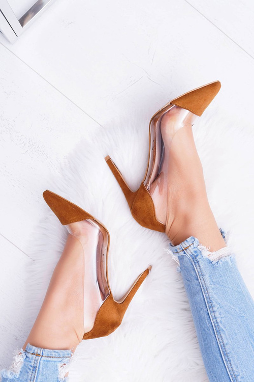 Szpilki Damskie Transparentne W Szpic Camel Live