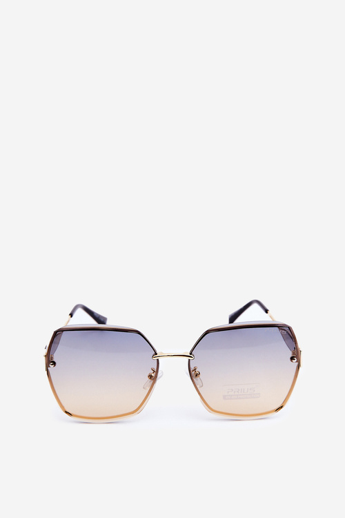 Okulary Przeciwsłoneczne Damskie Z Cieniowanymi Szkiełkami UV400 Złote