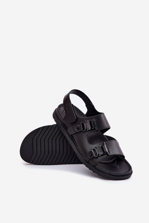 Skórzane Sandały Męskie Big Star RR174086 Czarne