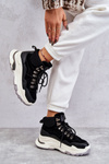 Damskie Wysokie Buty Sportowe GOE KK2N4098 Czarne