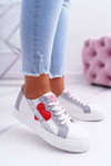 Trampki Damskie Big Star Białe z Sercem EE274257