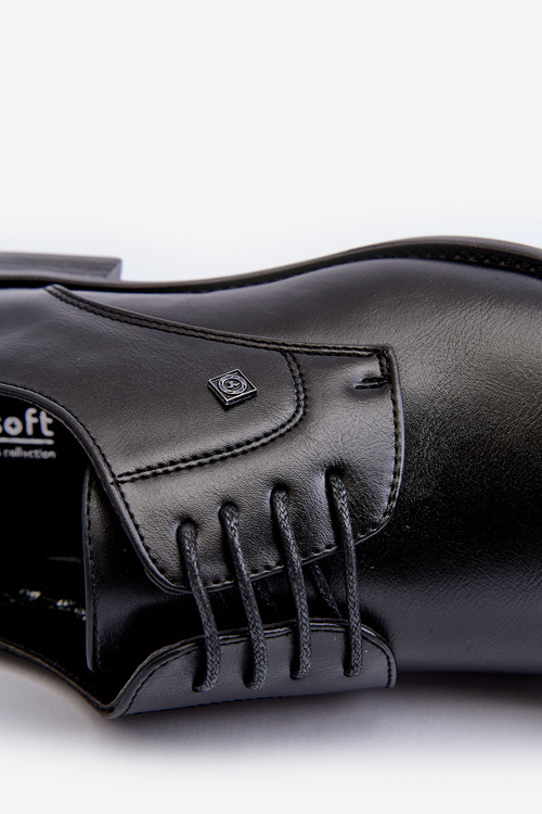 Męskie Eleganckie Półbuty Czarne Jenavee