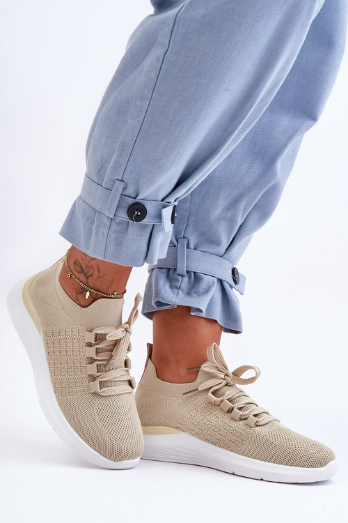 Klasyczne Damskie Buty Sportowe Beżowe Nikilla