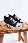 Dziecięce Skórzane Trampki BIG STAR KK374043 Czarno-Białe