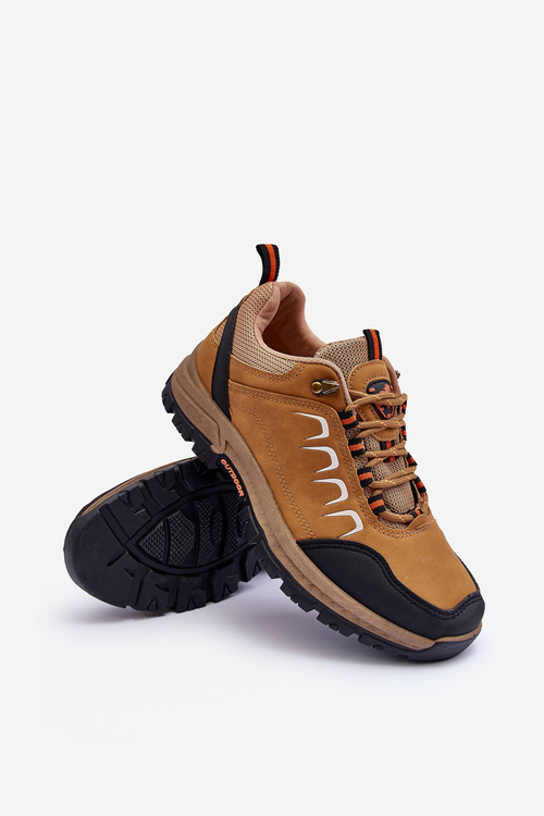 Męskie Buty Trekkingowe Niskie Brązowe Galas
