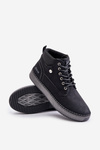 Sznurowane Botki Męskie Big Star OO174559 Hi-Poly System Czarne