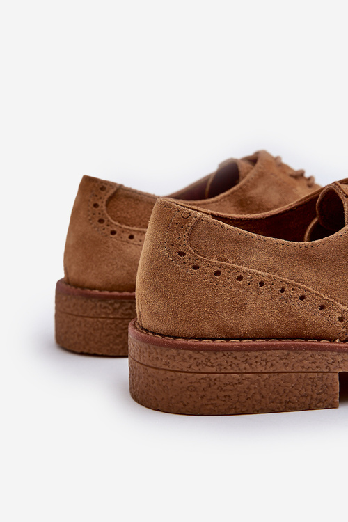 Zamszowe Męskie Półbuty Big Star NN174213 Camel