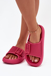 Klapki Damskie Piankowe Na Platformie Z Klamrą Big Star RR274A583 Fuksja
