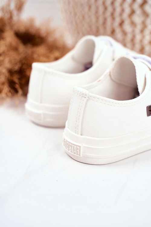 Trampki Dziecięce Big Star Na Rzepy Białe GG374010