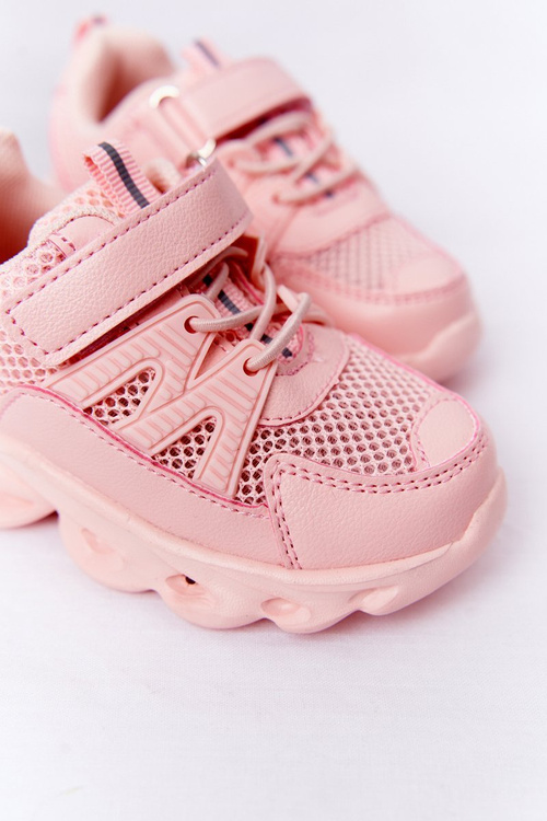 Dziecięce Sneakersy Ze Świecącą Podeszwą LED Różowe So Cool!