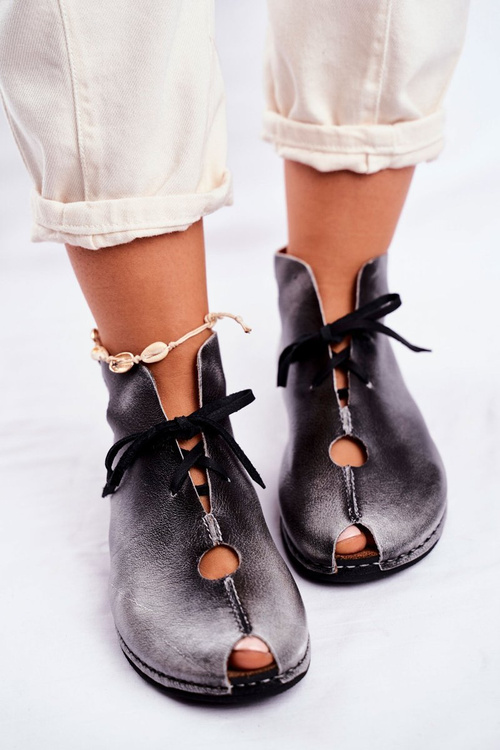 Damskie Półbuty Maciejka Popiel 03426-03