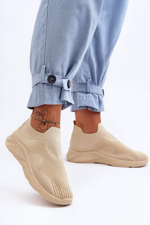 Damskie Wsuwane Buty Sportowe Beżowe Claris