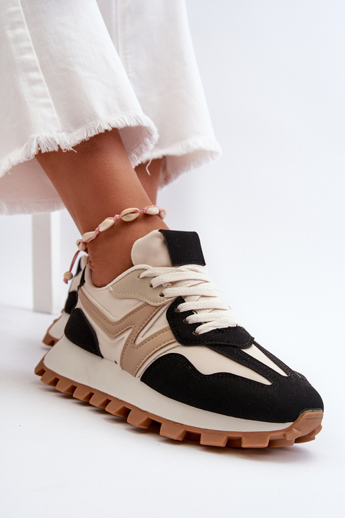 Sneakersy Buty Sportowe Damskie Czarne Kalelia