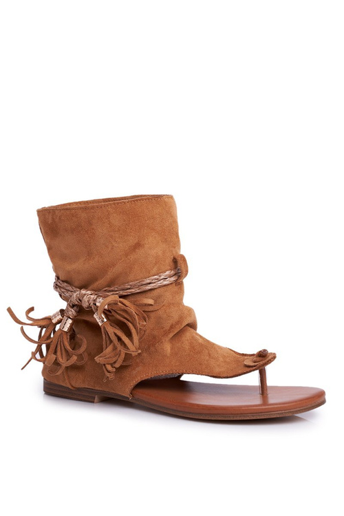 Damskie Sandałki Japonki Z Cholewką Camel SL1011 Madrit