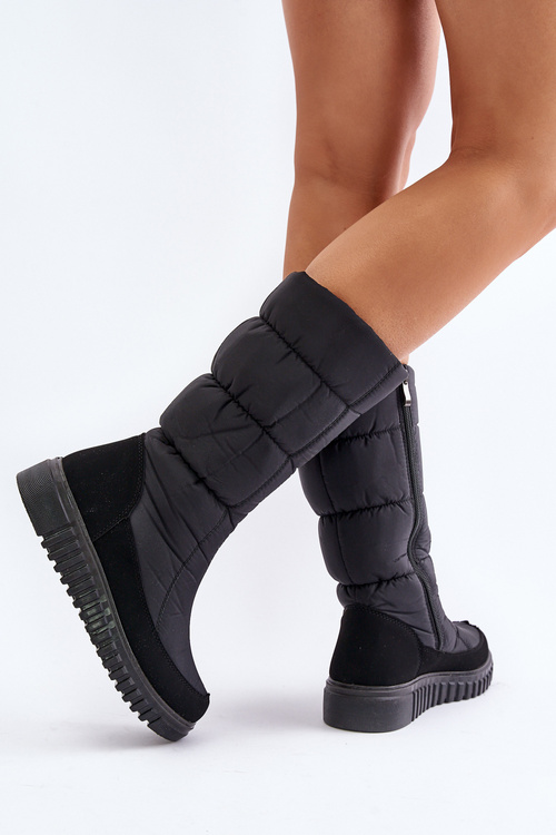 Śniegowce Damskie Na Zamek Progress PROGJ-24-144 Czarne