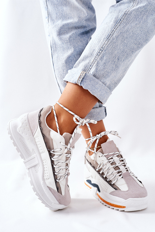 Damskie Sportowe Buty Sneakersy Białe Aland