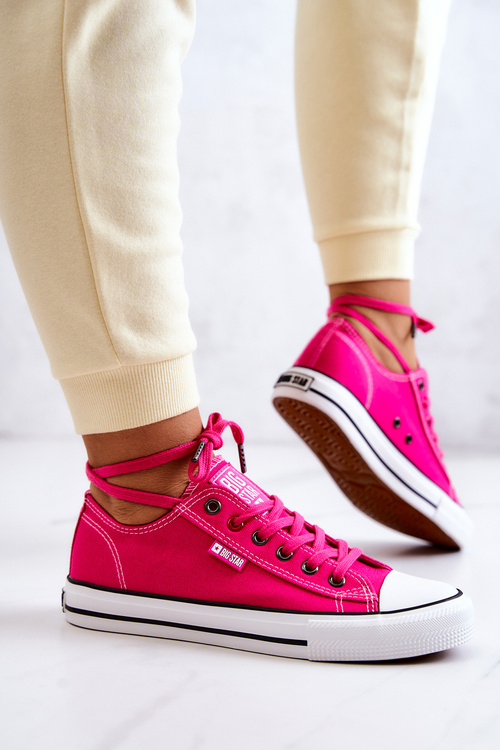 Niskie Trampki Damskie Big Star JJ274A005 Fuksja