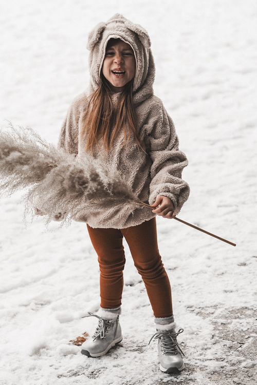 Dziecięce Ocieplane Botki Na Suwak Big Star KK374178 Srebrne