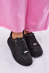 Zdobione Sneakersy Na Platformie GOE NN2N4021 Czarne