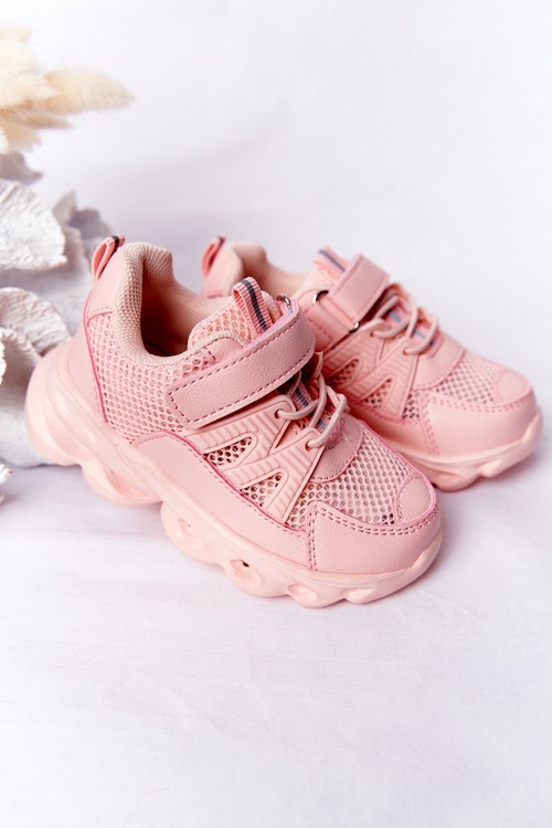 Dziecięce Sneakersy Ze Świecącą Podeszwą LED Różowe So Cool!