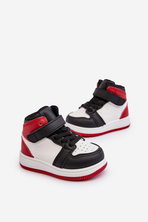 Wysokie Dziecięce Buty Sportowe Biało-Czerwone Teredite