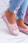 Lekkie Różowe Espadryle Damskie Tenisówki Forga