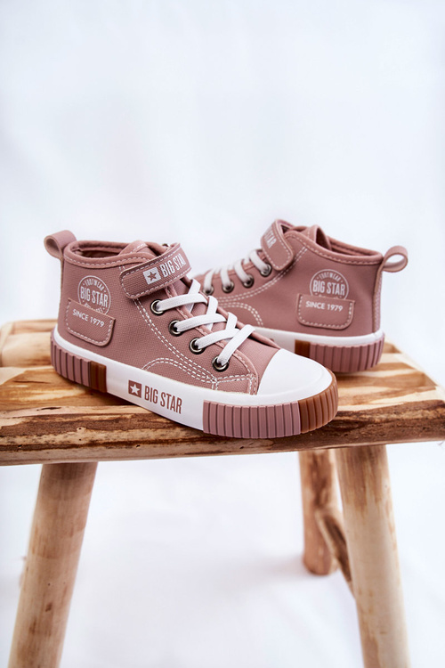 Dziecięce Wysokie Trampki BIG STAR KK374016 Różowe