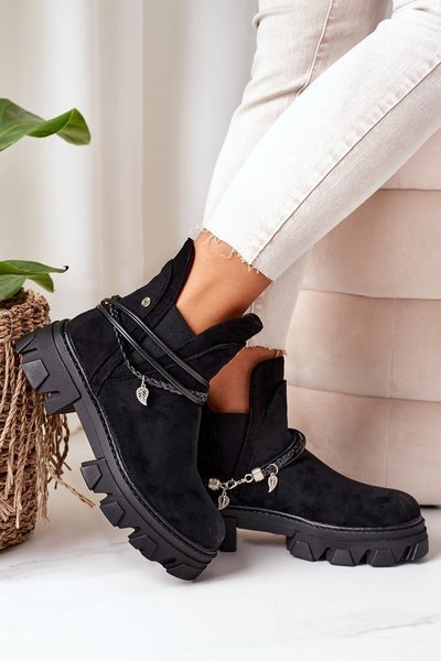 Ocieplane Botki Sztyblety Czarne Good Idea