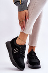 Damskie Buty Sportowe Na Platformie Czarne Aisha