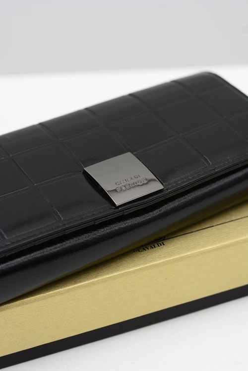 Duży Damski Czarny Portfel