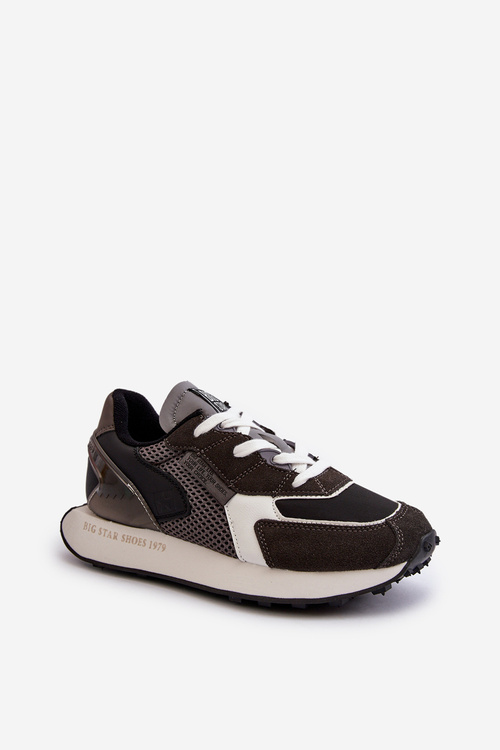 Sneakersy Damskie Na Platformie Memory Foam System Big Star NN274683 Czarne