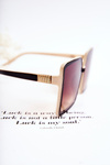 Damskie Okulary Kwadratowe V130032 Czarno-Beżowe