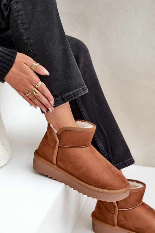 Śniegowce Na Platformie Damskie D.Franklin DFSH370010 Brązowe